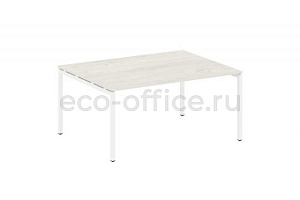 Стол переговорный (1 столешница) METAL SYSTEM QUATTRO 4x4 40БП.ПРГ-1.4 Дуб Наварра / Белый металл фото