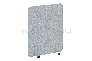 Перегородка на металлических опорах, на роликах R-LINE SOFT AP.R-120-150 Рогожка Romeo 01 / Серый металл фото