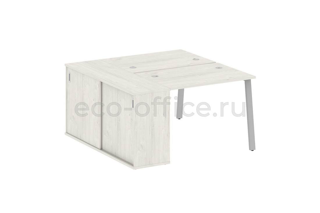 Рабочая станция с опорным шкафом-купе METAL SYSTEM STYLE БА.РС-СШК-1.1 Дуб Наварра / Серый металл  стоимость