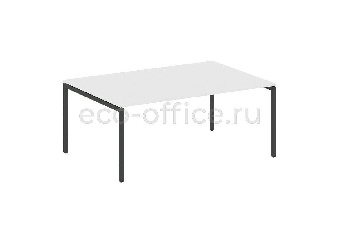 Стол переговорный (1 столешница) METAL SYSTEM QUATTRO 4x4 40БП.ПРГ-1.5 Белый / Антрацит металл  стоимость