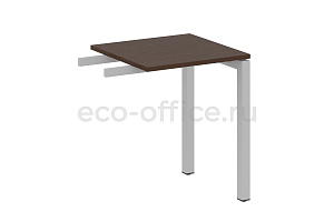 Приставной элемент на П-образном м/к METAL SYSTEM QUATTRO 5x5 50БП.ПР-1 Венге Цаво / Серый металл фото