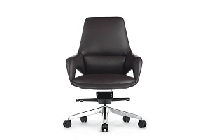 Кресло руководителя RV Design AURA-M FK005-B Тёмно-коричневая кожа фото