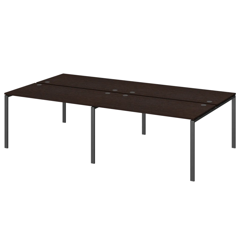 бенч двойной на 4 рабочих места protech амб-004.60-4 дуб венге/антрацит фото