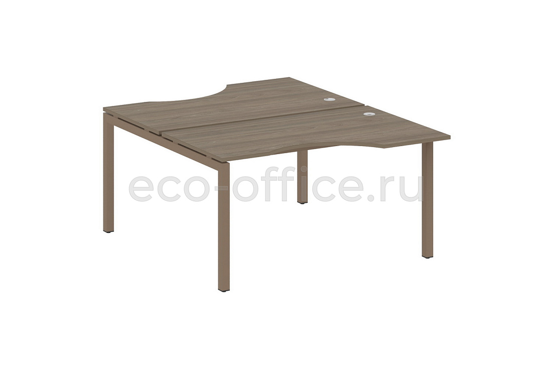 Рабочая станция криволинейная METAL SYSTEM QUATTRO 5x5 50БП.РАС-СА-2.2 Вяз Благородный / Мокко металл купить в Москве