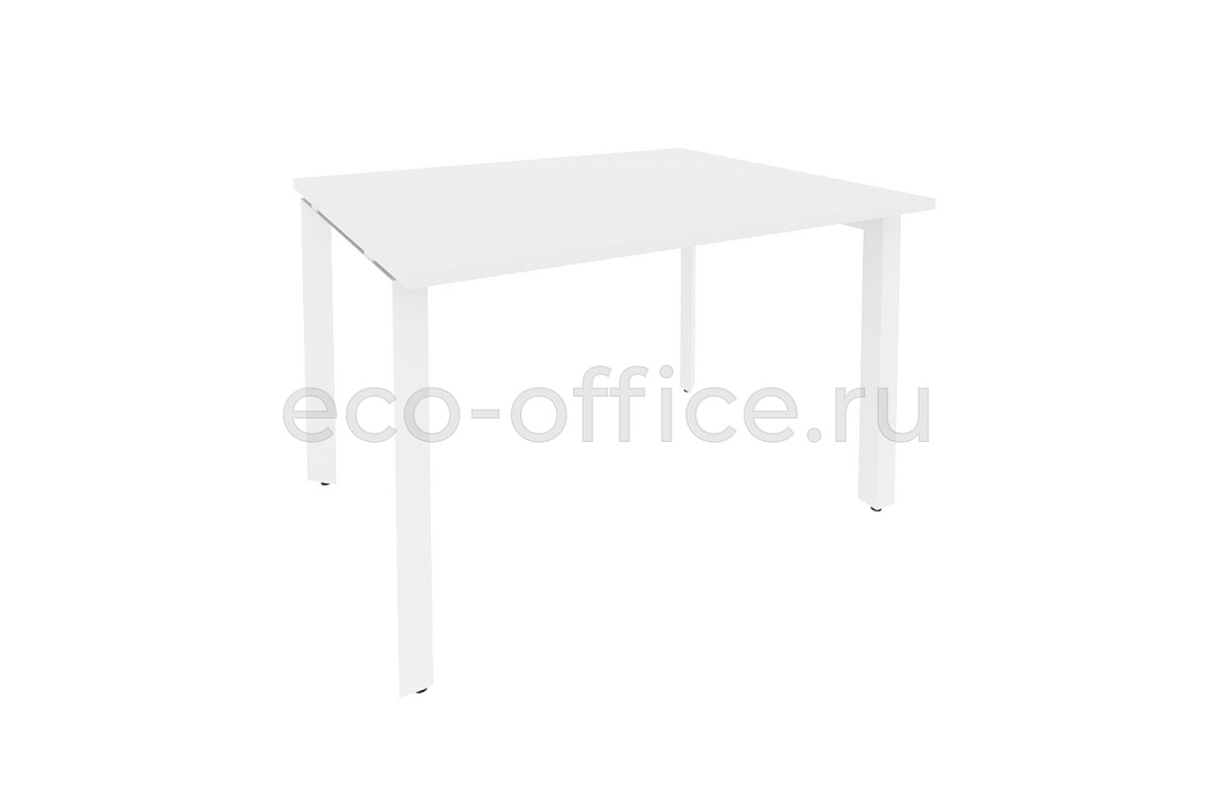 Стол переговорный (1 столешница) ONIX O.MP-PRG-1.2 Белый Бриллиант / Белый металл  купить в Москве