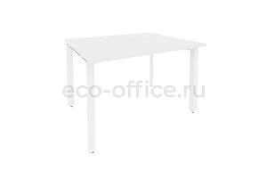 Стол переговорный (1 столешница) ONIX O.MP-PRG-1.2 Белый Бриллиант / Белый металл фото