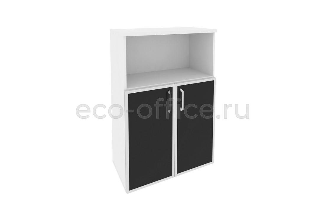 Шкаф средний широкий ONIX O.ST-2.2 R black Белый Бриллиант купить в Москве
