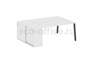 Рабочая станция с опорным шкафом-купе METAL SYSTEM STYLE БА.РС-СШК-1.4 Белый / Антрацит металл фото