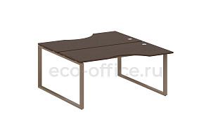 Рабочая станция криволинейная METAL SYSTEM STYLE БО.РАС-СА-2.1 Венге Цаво / Мокко металл фото