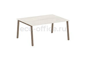 Стол переговорный (1 столешница) METAL SYSTEM STYLE БА.ПРГ-1.4 Дуб Наварра / Мокко металл фото