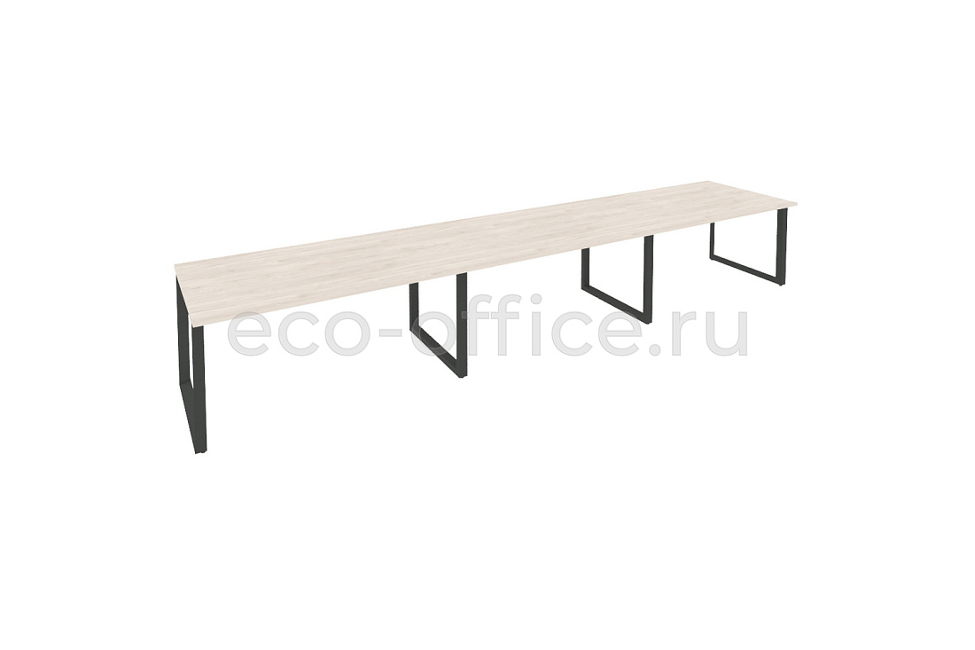Стол переговорный (3 столешницы) ONIX O.MO-PRG-3.4 Денвер Светлый / Антрацит металл купить в Москве