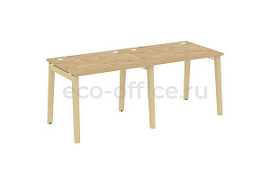 Рабочая станция на 2 рабочих места ONIX WOOD OW.RS-2.1.8 Тиквуд Светлый / Дуб Светлый фото