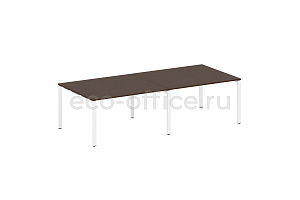Стол переговорный (2 столешницы) METAL SYSTEM STYLE БП.ПРГ-2.3 Венге Цаво / Белый металл фото