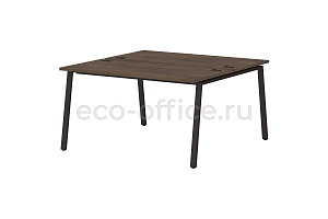 Стол-тандем на металлокаркасе LAVANA STEEL T-139 Таксония Тёмная фото