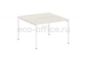 Стол переговорный (1 столешница) METAL SYSTEM QUATTRO 4x4 40БП.ПРГ-1.2 Дуб Наварра / Белый металл фото