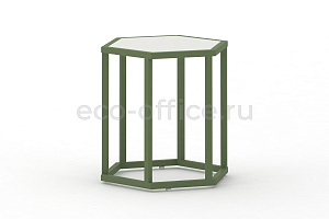 Стол журнальный HEX-450 ColorPastel Сатин / Резедово-зелёный (RAL 6011) фото