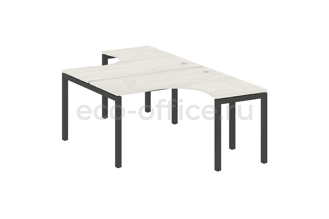 Рабочая станция криволинейная METAL SYSTEM QUATTRO 5x5 50БП.РАС-СА-2.3 Дуб Наварра / Антрацит металл  купить в Москве