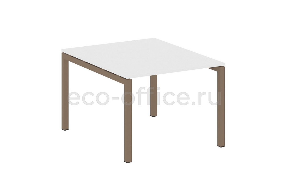 Стол переговорный (1 столешница) METAL SYSTEM QUATTRO 5x5 50БП.ПРГ-1.1 Белый / Мокко металл купить в Москве