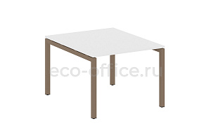 Стол переговорный (1 столешница) METAL SYSTEM QUATTRO 5x5 50БП.ПРГ-1.1 Белый / Мокко металл фото