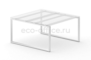 Металлокаркас на O-образных опорах 60x30 для рабочей станции 1000*1475 Белый металл фото