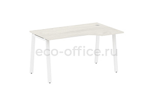 Стол криволинейный правый METAL SYSTEM STYLE БА.СА-2 (R) Дуб Наварра / Белый металл фото