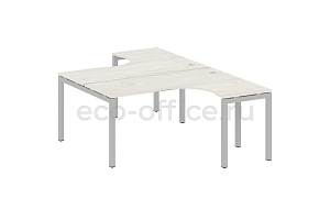 Рабочая станция криволинейная METAL SYSTEM QUATTRO 5x5 50БП.РАС-СА-2.4 Дуб Наварра / Серый металл фото