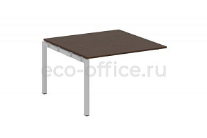 Проходной наборный элемент переговорного стола METAL SYSTEM QUATTRO 5x5 50БП.ППРГ-2 Венге Цаво / Серый металл фото