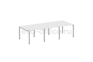 Стол переговорный (3 столешницы) METAL SYSTEM STYLE БП.ПРГ-3.1 Белый / Серый металл фото