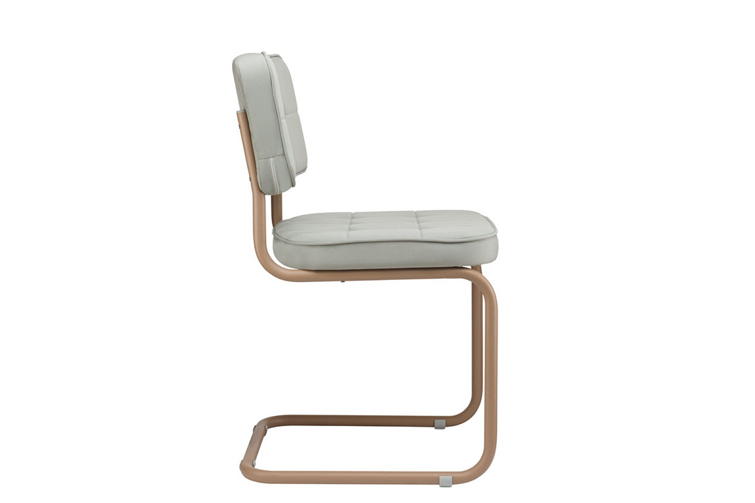 конференц-кресло eco-chair colombo comfort clm-05 серый велюр / капучино металл фото