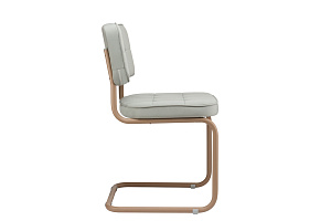 Конференц-кресло ECO-CHAIR COLOMBO Comfort CLM-05 Серый велюр / Капучино металл фото