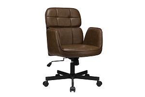 Кресло ECO-CHAIR PASCAL W-255 Тёмно-коричневая экокожа фото