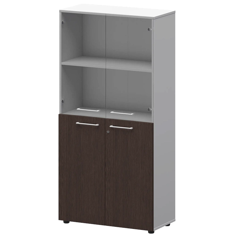 шкаф высокий комб. protech смш48.28f.28s(б) дуб венге/белый фото