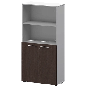 Шкаф высокий комб. Protech СМШ48.28F.28S(Б) Дуб венге/Белый фото