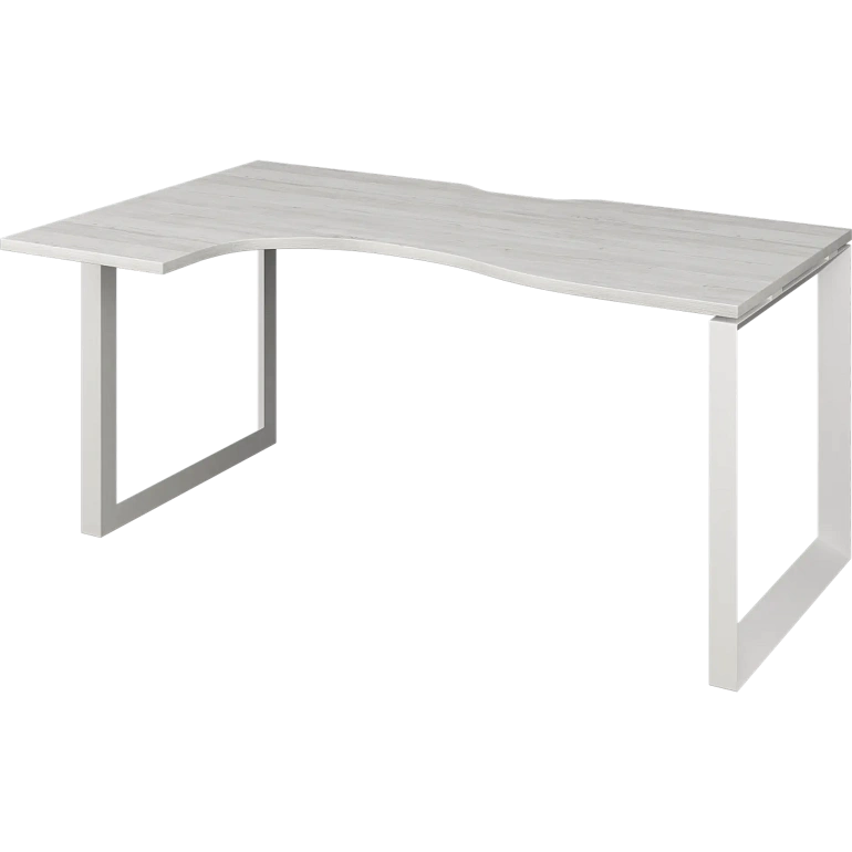 стол эргономичный левый на металлокаркасе protech нтмп.о-060.лв сосна винтер/белый фото
