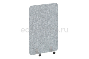 Перегородка на металлических опорах, на роликах R-LINE SOFT AP.R-100-150 Рогожка Romeo 01 / Серый металл фото