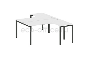 Рабочая станция криволинейная METAL SYSTEM STYLE БП.РАС-СА-2.4 Белый / Антрацит металл фото