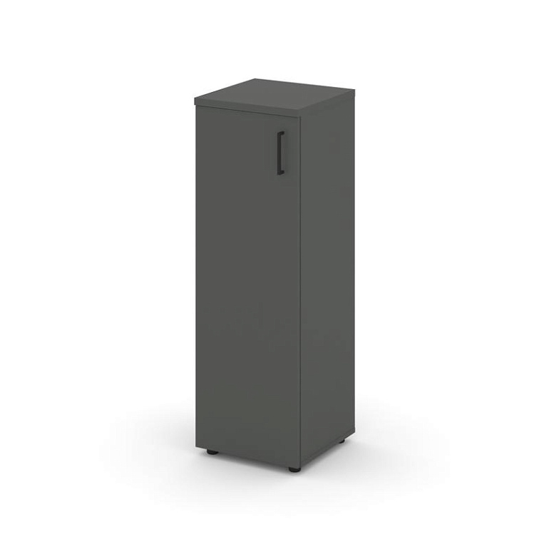 шкаф средний узкий style project sn.stu.e-204(l) антрацит/черный ручки фото