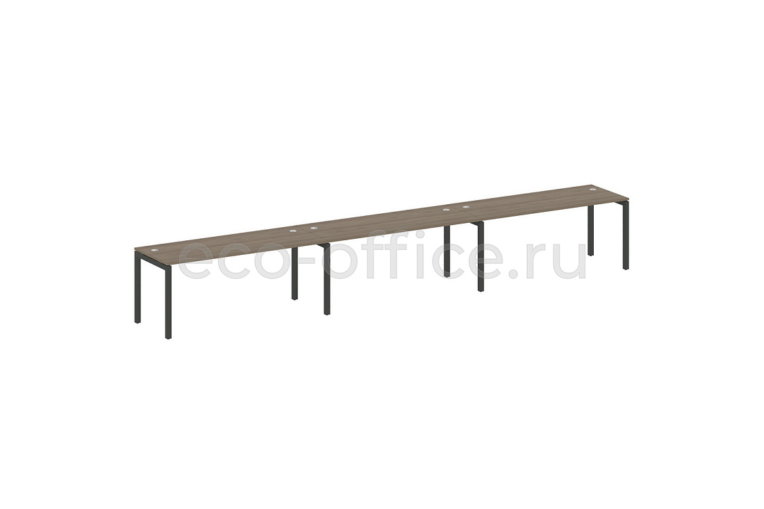 Рабочая станция на 3 рабочих места METAL SYSTEM QUATTRO 5x5 50БП.СМ-3.5 Вяз Благородный / Антрацит металл   стоимость