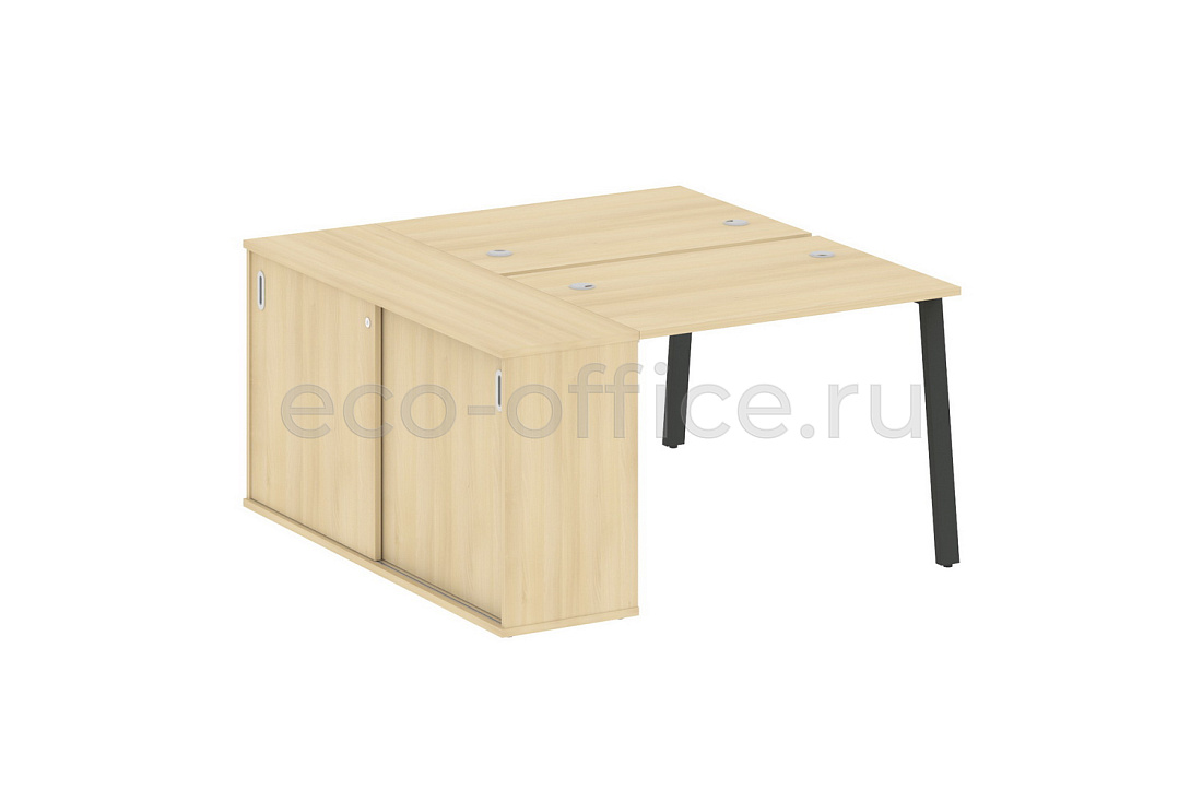 Рабочая станция с опорным шкафом-купе METAL SYSTEM STYLE БА.РС-СШК-1.1 Акация Лорка / Антрацит металл  стоимость