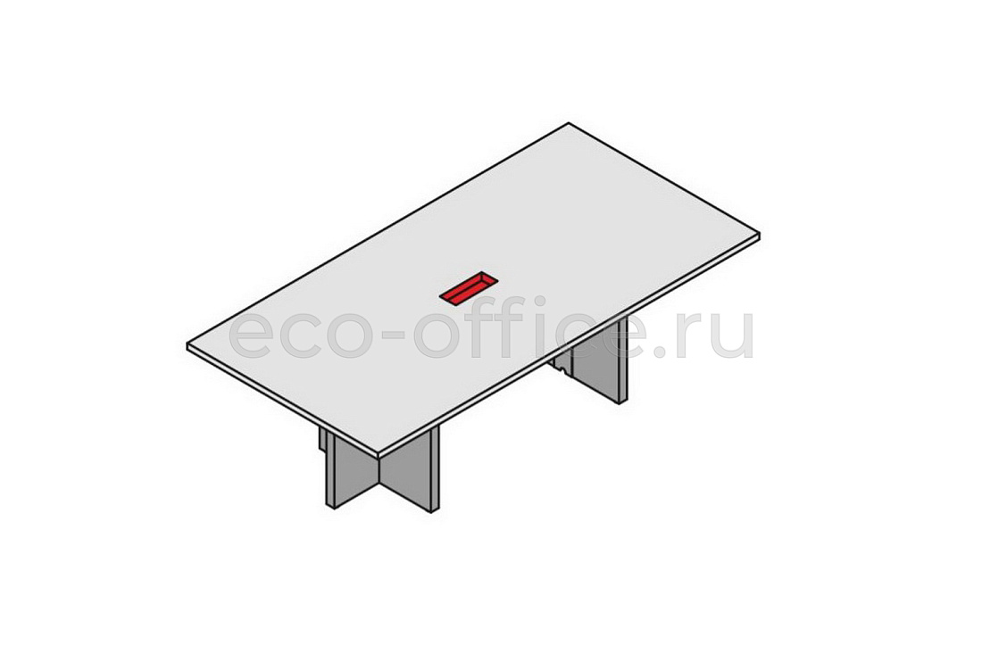Стол для совещаний прямоугольный (меламин) ELITE 174119 Dark Poplar / Black (Cod.51)  стоимость