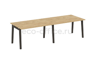 Стол переговорный (2 столешницы) ONIX WOOD OW.PRG-2.3 Тиквуд Светлый / Дуб Тёмный фото