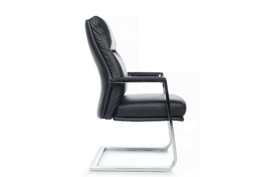 конференц-кресло rv chair leon-sf d916 чёрная экокожа фото