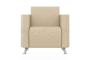 Кресло СИТИ экокожа Euroline 907 Кремово-белый фото