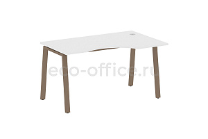 Стол криволинейный правый METAL SYSTEM STYLE БА.СА-2 (R) Белый / Мокко металл фото