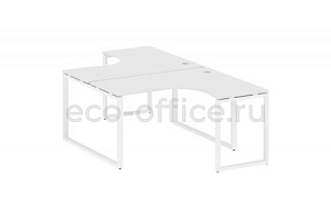 Рабочая станция криволинейная METAL SYSTEM STYLE БО.РАС-СА-2.3 Белый / Белый металл фото