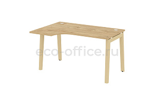 Стол эргономичный левый ONIX WOOD OW.SA-2 (L) Тиквуд Светлый / Дуб Светлый фото