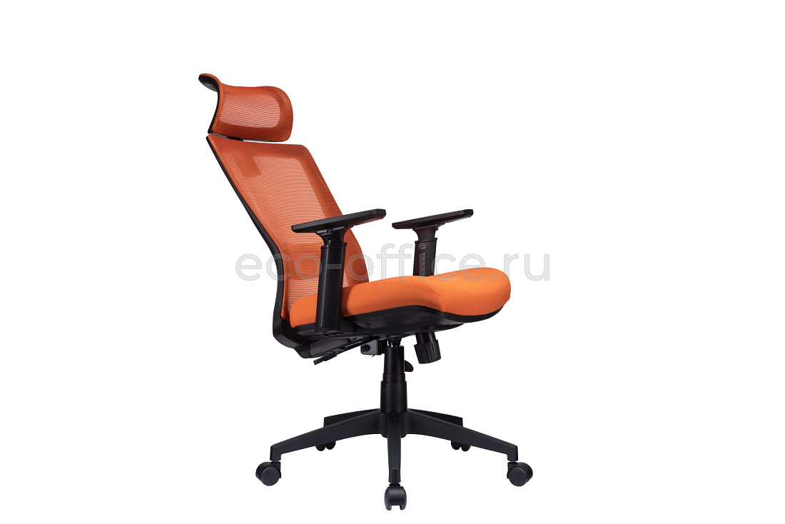 Кресло эргономичное RV Design LINE W-202 AC Чёрный пластик / Оранжевая сетка  стоимость