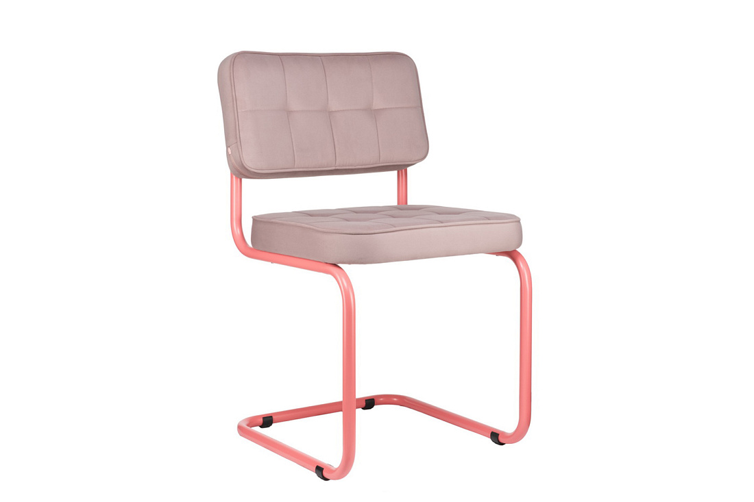 конференц-кресло eco-chair colombo comfort clm-05 розовый велюр / винтажная роза металл фото