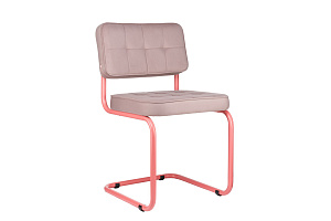 Конференц-кресло ECO-CHAIR COLOMBO Comfort CLM-05 Розовый велюр / Винтажная роза металл фото