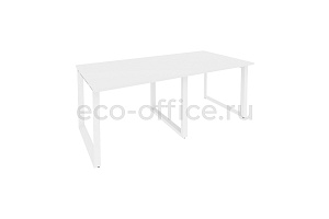 Стол переговорный (2 столешницы) ONIX O.MO-PRG-2.1 Белый Бриллиант / Белый металл фото